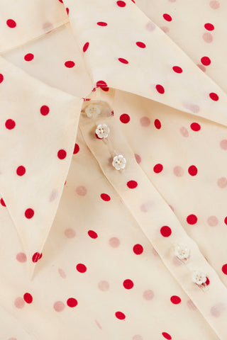 The Polka Dot Cotton Cloud Blouse
