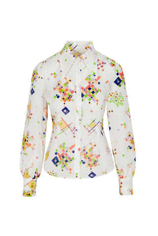 The Futuristic White Cotton Cloud Blouse