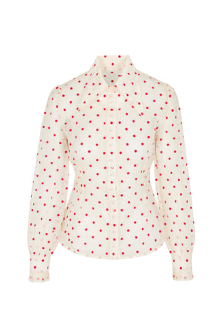The Polka Dot Cotton Cloud Blouse